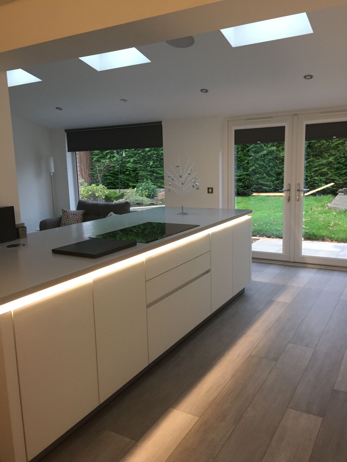 Large extension, Utility, kitchen/dining area complete with large feature picture window/upvc french doors/velux roof windows
